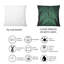 Coussin décoratif à imprimé fougère vert foncé et noir III-1422043390
