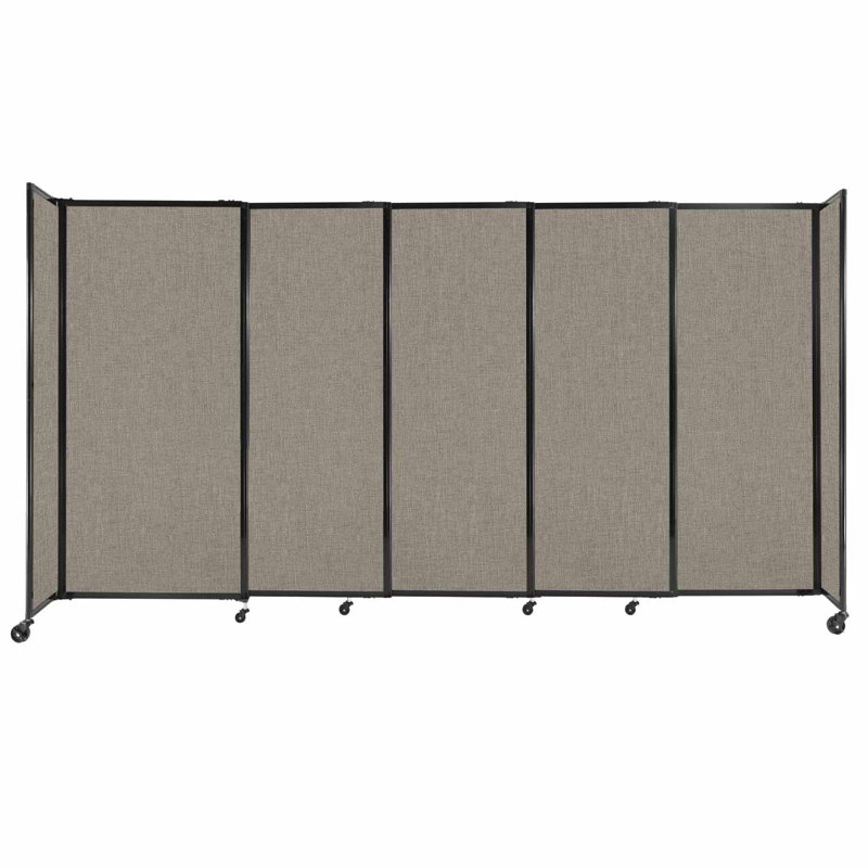 Cloison portative coulissante en tissu StraightWall, H 72 po x l 135 po x P 1 po, Galet chaud