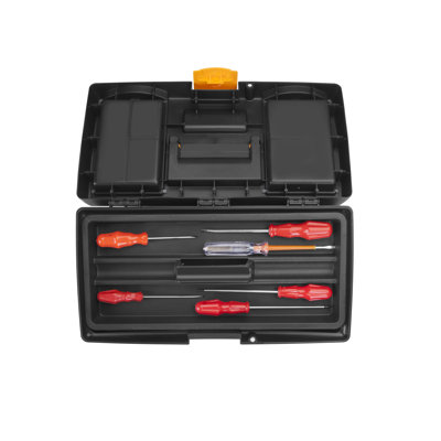 16″ Tool Box with Removable Tool Tray, 2 Pieces Set