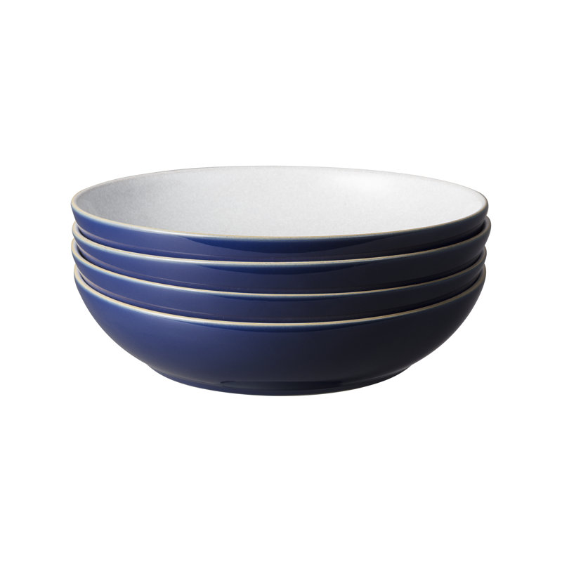 Natural Canvas 35.5 oz. Denby Pasta Bowls, Dark Blue