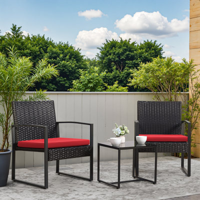Moncure 2 - Person Patio Conversation Set with Cushions