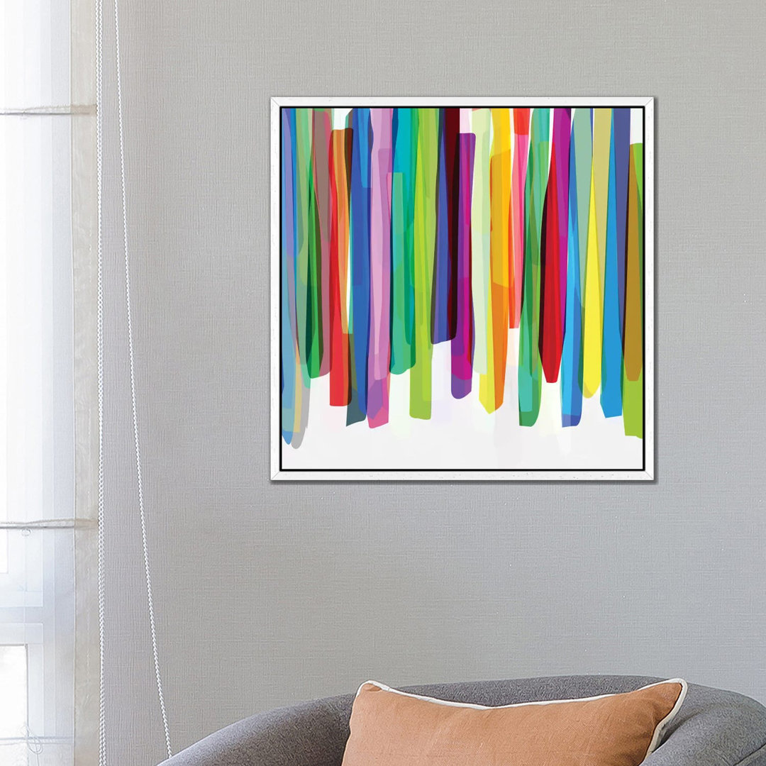 Leinwandbild - Grafikdruck „Colorful Stripes II” von Mareike Böhmer