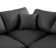 Canapé modulaire réversible de 120 po en similicuir de large avec repose-pieds