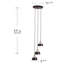 Luminaire suspendu grappe 3 lumières Renmarco-114988783