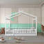 Cadre de lit en bois avec clôture KidsTeensGirlsBoys,