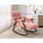 Casual Folding Rocking Chair Upholstered, Lounge Rocking Chair Adjustable High Back And Foot Rest,Side Pockets Placed In Living Room Bedroom Balcony-10086727