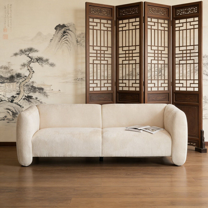 Canapé rembourré 3 places Tonson, Beige