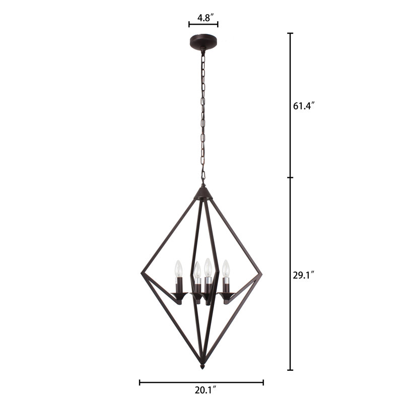 Carrigan 4 - Light Geometric Chandelier