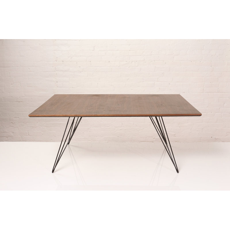 Williams Coffee Table, Black, 18" H x 54" L x 46" W, Walnut