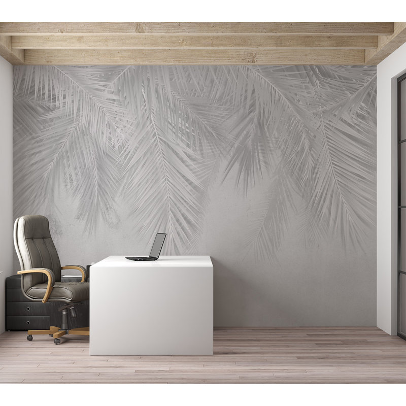 Murale botanique pelez et collez - Monotony of Calm, L 68 po x l 96 po