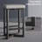 Bar Stools Set of 4, 24.6" Height Counter Height Bar Stools Upholstered with PU Leather & Footrest, Modern Backless Barstools with Metal Frame X-Base for Home Bar Kitchen Island Dining Room, Gray-227251124-227251125