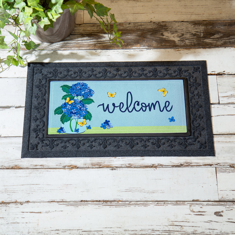 Tapis de bienvenue Welcome Home Hydrangeas Sassafras