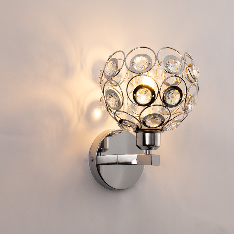 Cantura Stainless Steel Armed Sconce, Silver