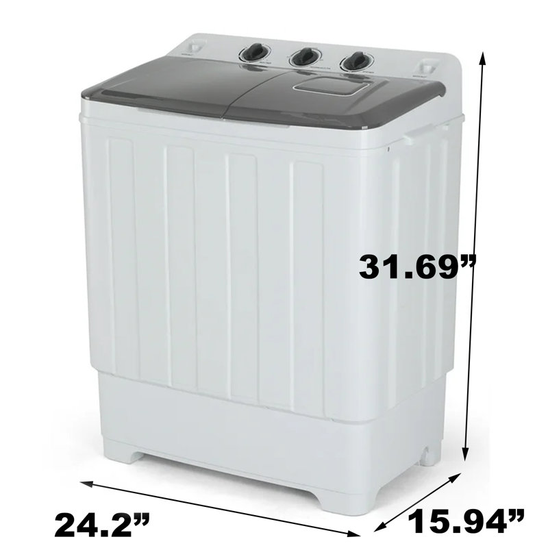 Laveuse portative 30 lb à haute efficacité et sécheuse rotative combinée laveuse 19 lb / essoreuse 11 lb avec pompe de vidange