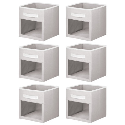 mDesign Fabric Baby Nursery Storage Cube with Front Window