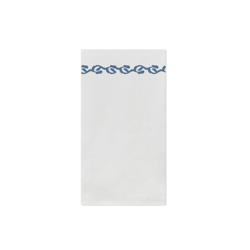 Serviettes d'invité Florentine, Blanc / bleu