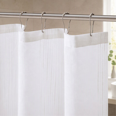 1-Piece 72x84" Sheer Shower Curtain,White