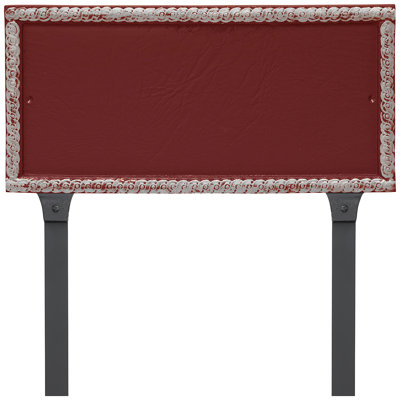 Plaque d'adresse rectangulaire à deux lignes avec piquets Harrison