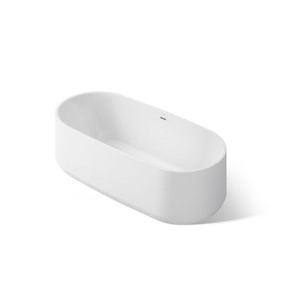 Baignoire autoportante Ceric 65-1 / 4 "x 31-5 / 16" avec drain central