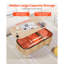 Table basse 39,4 po à plateau relevable et bureau ovale à compartiments cachés Burlywood-951924543