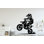 Adhésif décoratif petit garçon motocross, autocollant mural vélo, art mural pour enfants Motocross 045DE