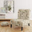 Fauteuil de chambre beige et gris Minimalist Grid Harmony