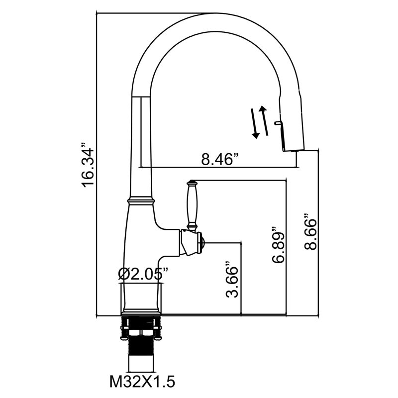 Dilon Pull Down Kitchen Faucet