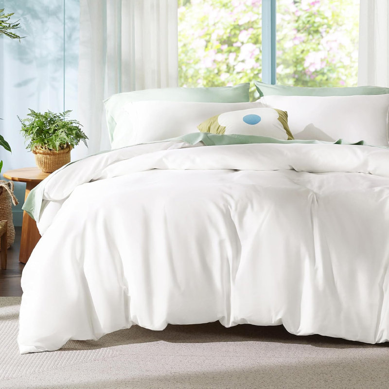 Ensemble de housse de couette en coton, King Duvet Cover + 2 Shams