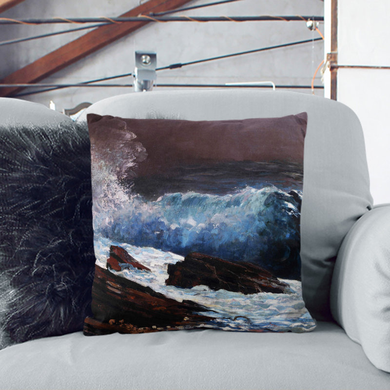 Sunlight On The Coast Square Throw Cushion, Stone, 55cm H x 55cm W x 20cm D