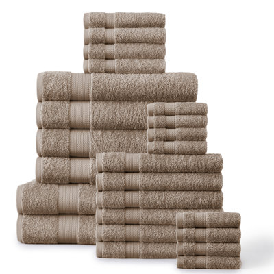 Ensemble de serviettes en coton à 100 % de 24 articles Aneysa