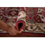 Tapis de couloir oriental rouge et ivoire Oushak 3 x 11