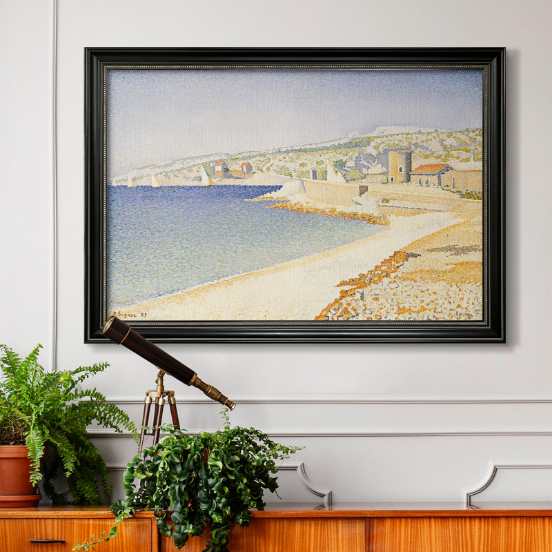 La jetée à Cassis, Opus 198, 1889 - Paul Signac - Toile encadrée sur mesure, 24x34 INNER SIZE, Framed Canvas