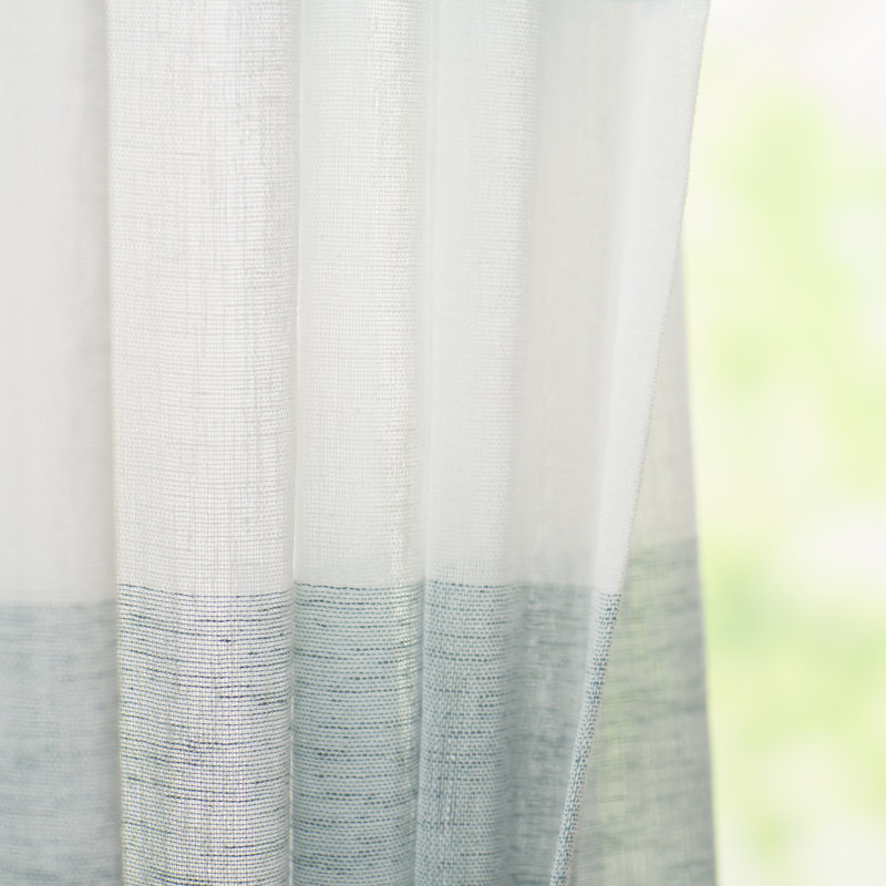 Erkin Polyester Semi-Sheer Sliding Panel Pair, 54"W x 108"L, Natural