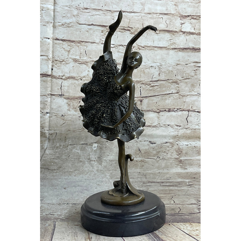 Sculpture de ballerine gracieuse Art Deco