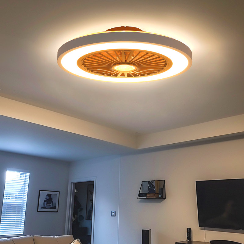 Ventilateur de plafond encastré de 22 po avec éclairage et télécommande Kelman, intensité variable, veilleuse / rétroéclairage 1800K