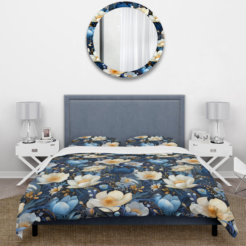 Ensemble de housse de couette Blue Oasis, Housse de couette pour très grand lit et 2 très