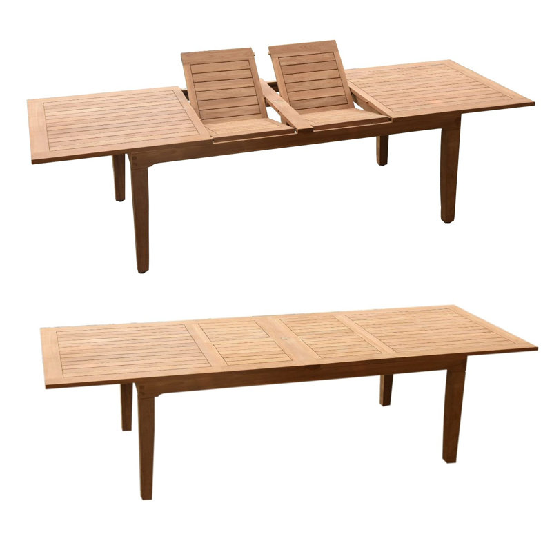 Marsily Outdoor 11 - Piece Teak Dining Set, 12