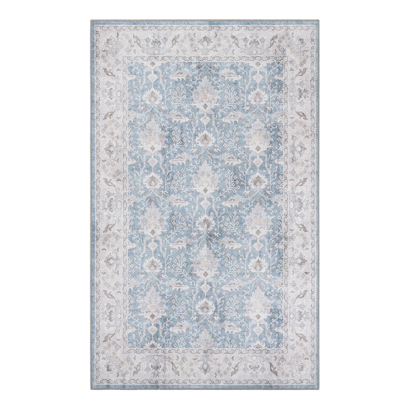 Morissaint Performance Chenille Floral Indoor Rug, Rectangle 5'1" x 8'