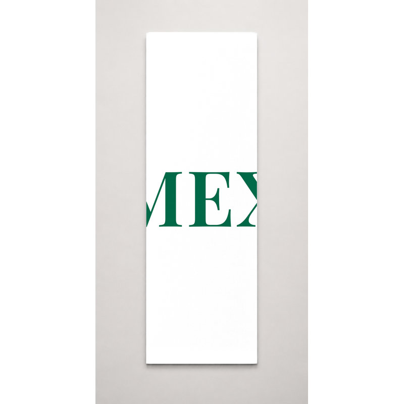 Drapeau du Mexique, monogramme de luxe en diamants — Rouge, blanc, vert — Grande toile murale, H 48 po x l 16 po