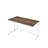 Tyrese Walnut & White Writing Desk with USB Ports - Modern Home Office Computer Desk for Workspace Organization-1205694861