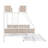 Versatile Metal Bunk Bed with Trundle, Side Ladder, and Guardrail, Offering Ample Storage and Easy Assembly for Bedroom Space Optimization