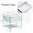 Transparent tempered glass Bedside table with drawers