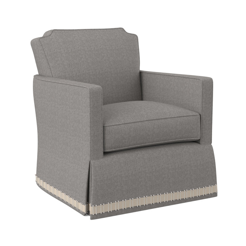 Fauteuil pivotant à jupe Elise, Écaille de tortue lin