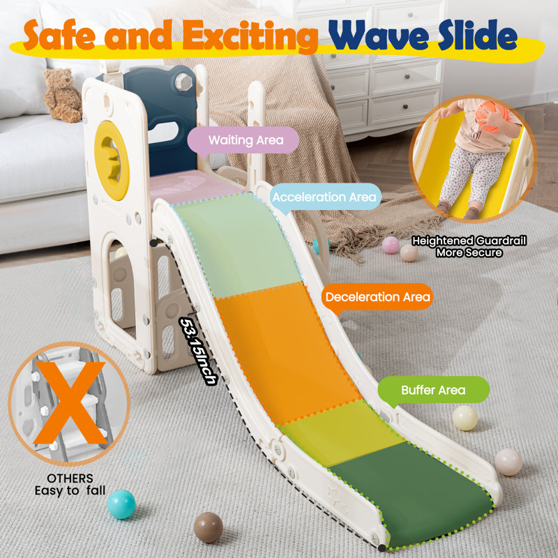Ensemble de jeu intérieur 6 en 1 pour enfants, Bleu