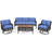 4 Pieces Outdoor Conversation Set-432065444-432065445