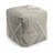 18" Gray And Cream Woven Geometric Cube Pouf Ottoman