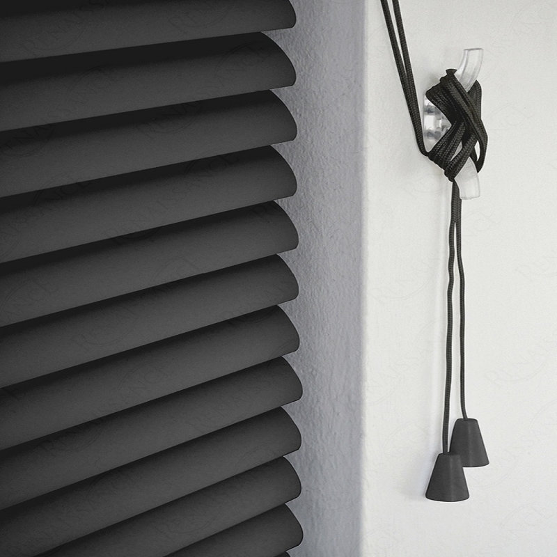 Premium PVC & Aluminum Venetian Window Blinds, Easy Fit with Light Control & Privacy, Black, 150 cm L x 180 cm W