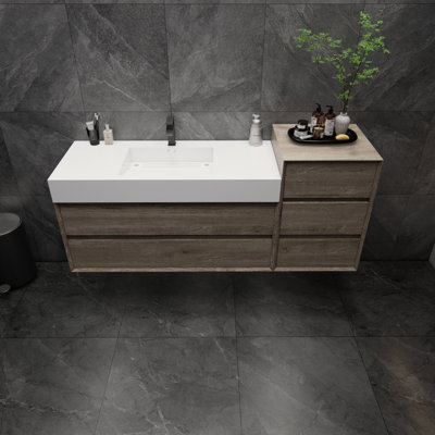 Meuble-lavabo mural simple 67 po Albizu