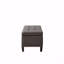Banc de rangement capitonné à fermeture douce