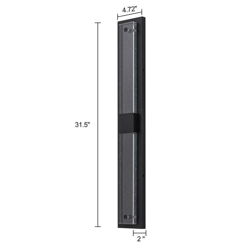 LED 31.5″ Crystal Aluminum Wall Light